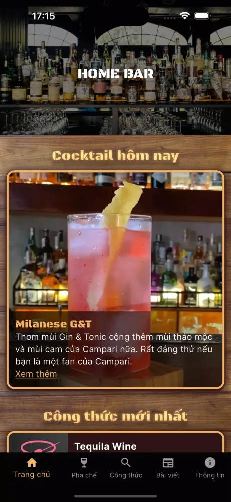 Home Bar Screenshots