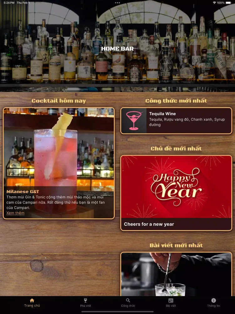 Home Bar Screenshots