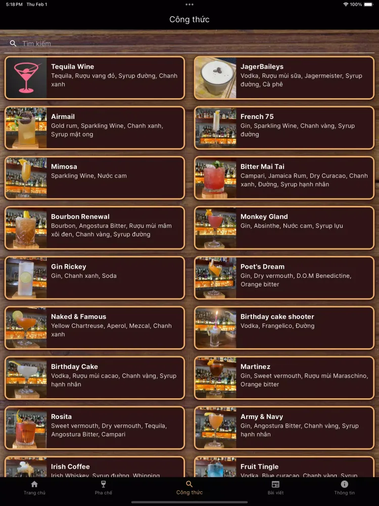 Home Bar Screenshots