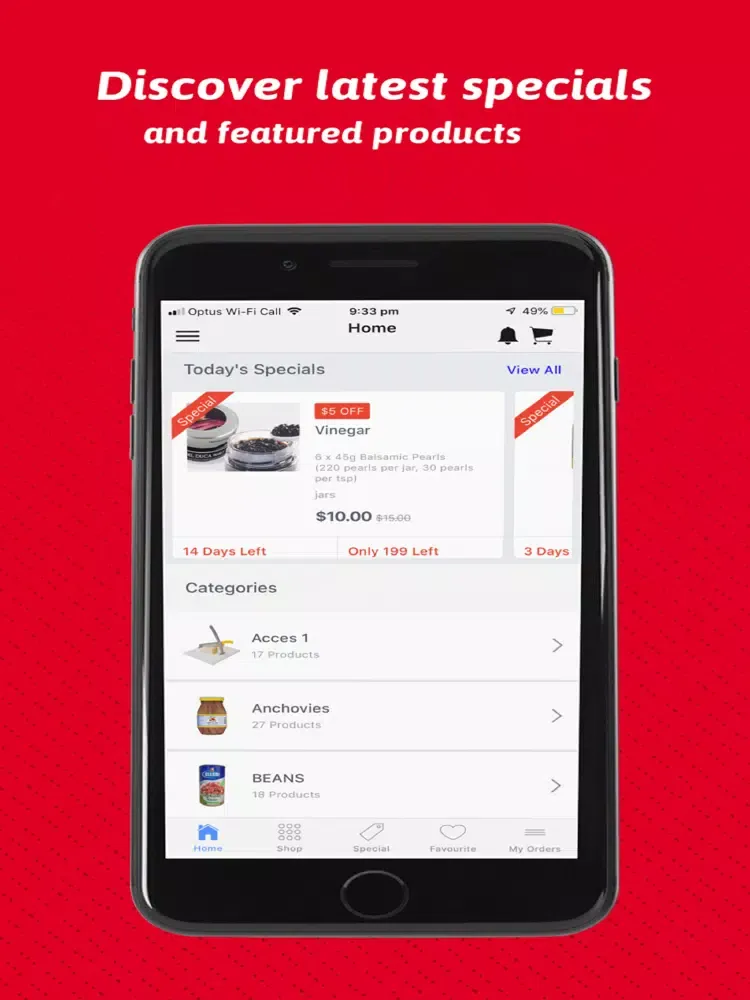 Capturas de tela do Italian Food Ordering App iPad 