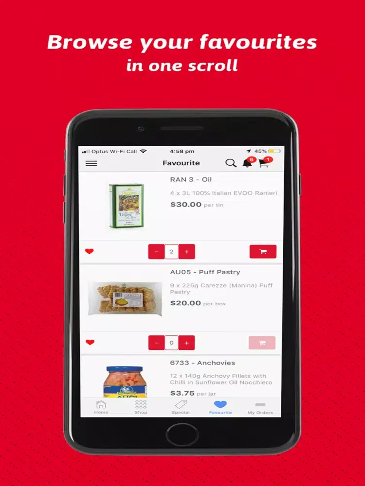 Capturas de tela do Italian Food Ordering App iPad 