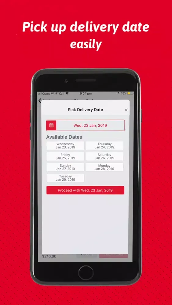 Capturas de tela do Italian Food Ordering App