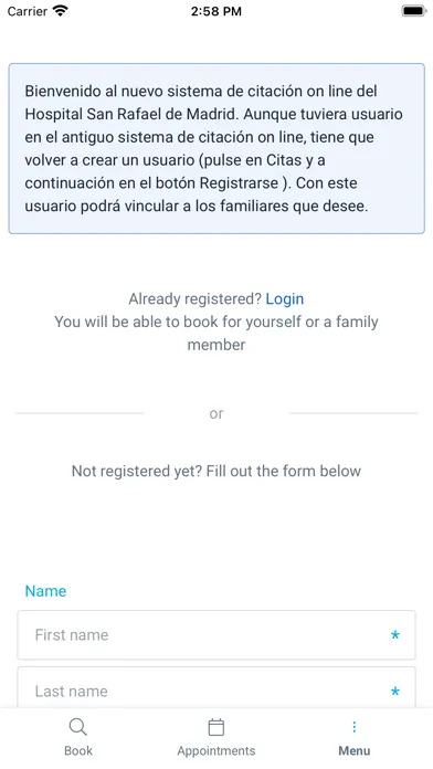 Capturas de pantalla de Hospital San Rafael -Madrid-