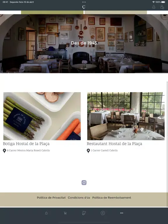 Tangkapan layar Hostal de la Plaça de Cabrils iPad 