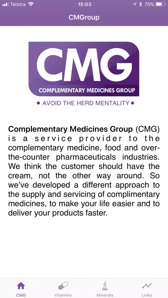 Complementary Medicines Group Screenshots