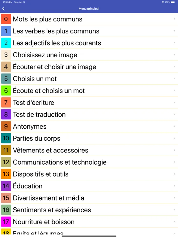French Language Learning iPad  スクリーンショット