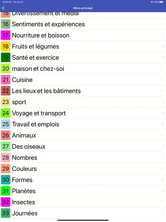 French Language Learning iPad  スクリーンショット