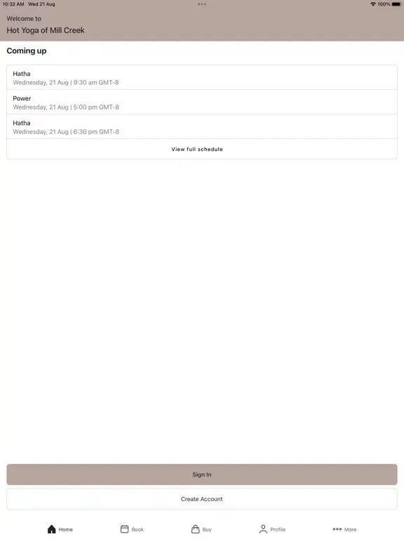 Zrzuty ekranu Hot Yoga of Mill Creek iPad 