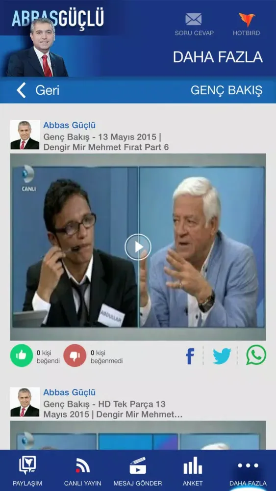 Tangkapan layar Abbas Güçlü