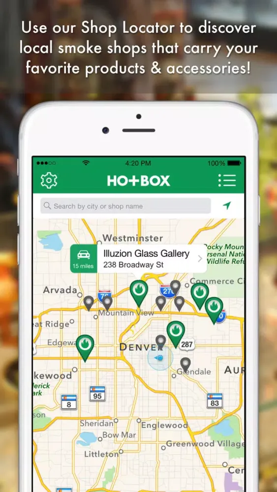 HotBox Smoke Shop Finder应用截图