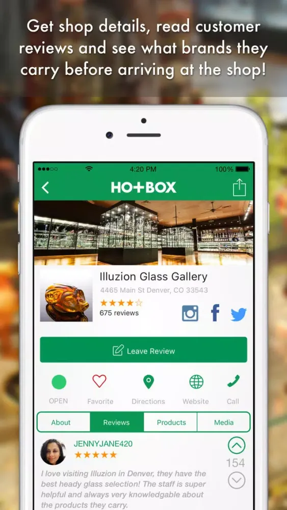 HotBox Smoke Shop Finder应用截图