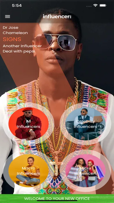 Zrzuty ekranu Influencer Africa
