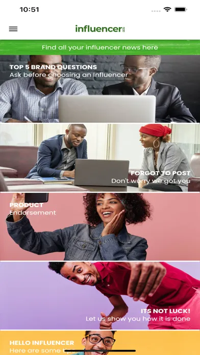 Zrzuty ekranu Influencer Africa