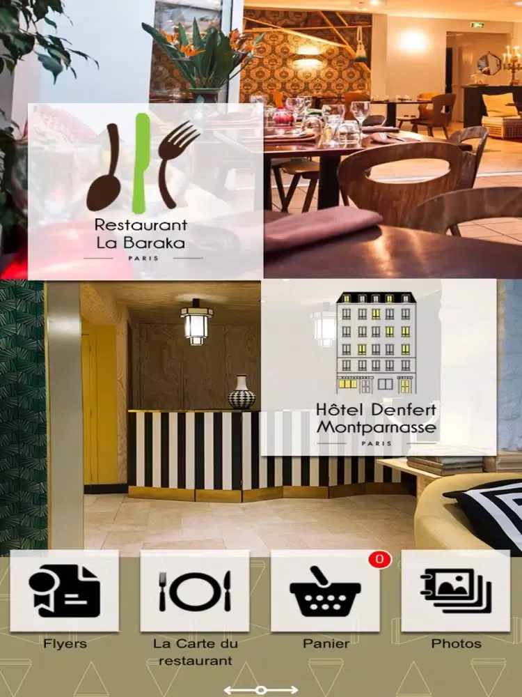 La Baraka Restaurant - Hôtel Denfert iPad 應用截圖