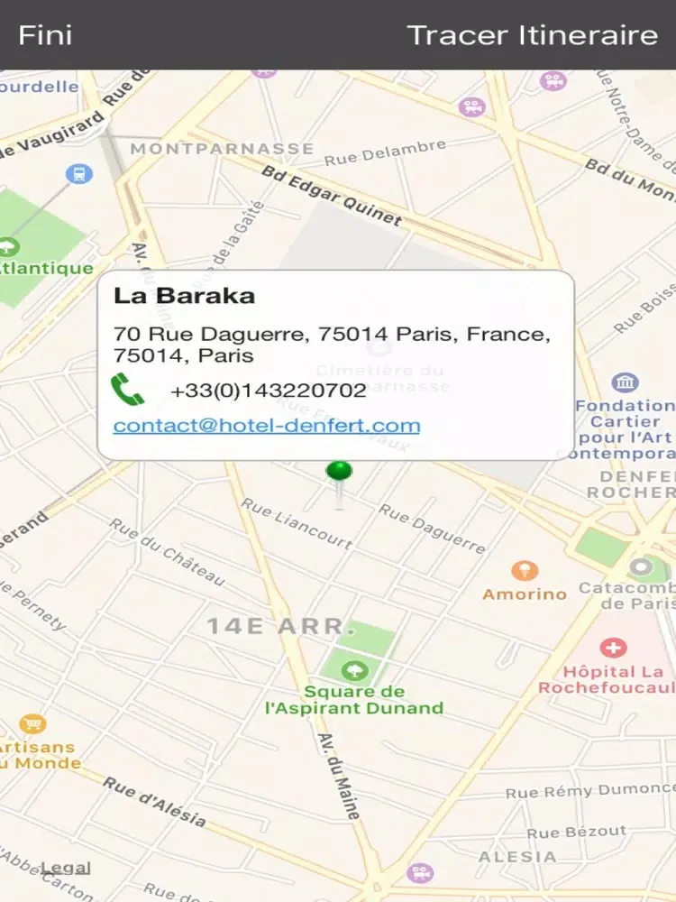La Baraka Restaurant - Hôtel Denfert iPad 應用截圖
