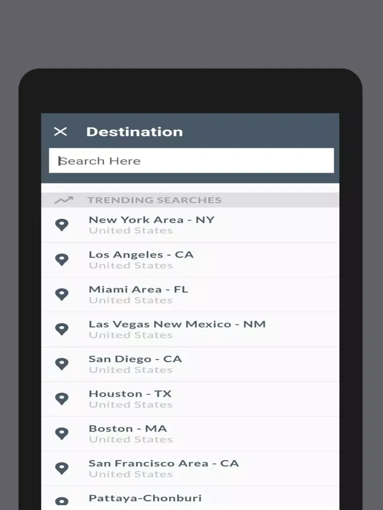 Tangkapan layar Hotel Suite Booking iPad 