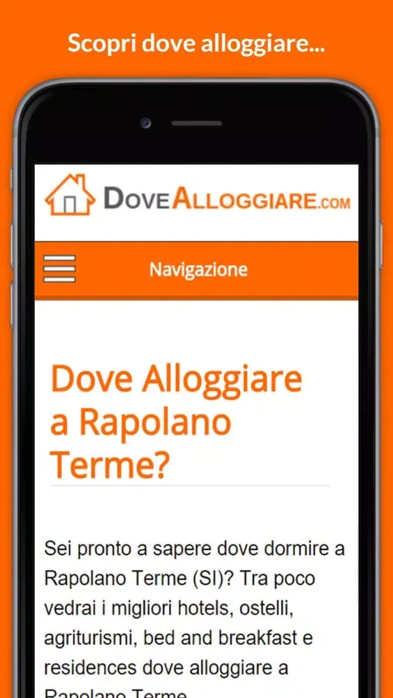 Tangkapan skrin Trova Hotel, Alberghi e Alloggi