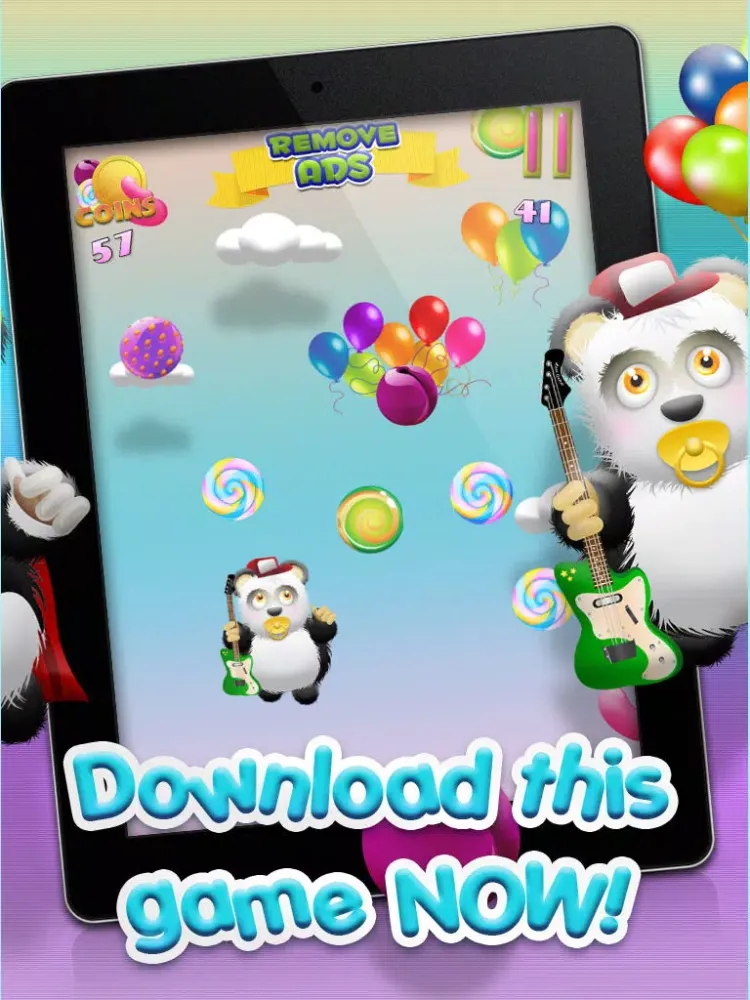 Captures d'écran de Baby Panda Bears Candy Rain - A Fun Kids Jumping Edition FREE Game! iPad 