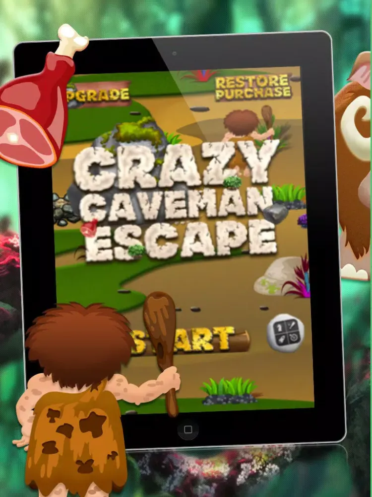 Crazy Caveman Escape - Free Game iPad  Ekran Görüntüleri