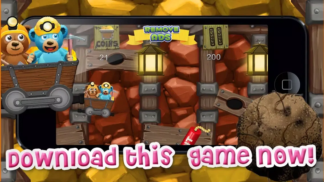 A Despicable Bears Gold Rush HD- Free Rail Miner Shooter Game স্ক্রিনশট