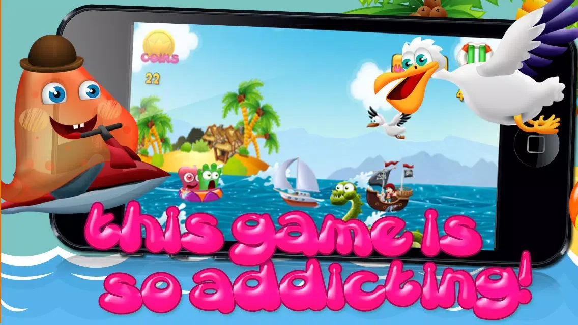 The Curse of the Impossible Jelly Fish Island Beach Voyage and the Gold Coin Splash Battle Adventure PRO - FREE Game! स्क्रीनशॉट
