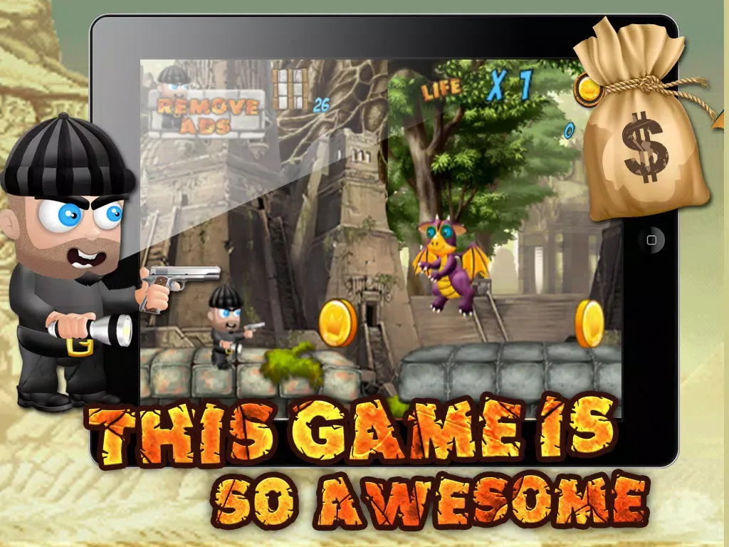 Capturas de tela do Kingdom Bandits vs The Dragon Monsters of Eden: Age Old War Rivals for Eternity - Free Adventure Game ! iPad 