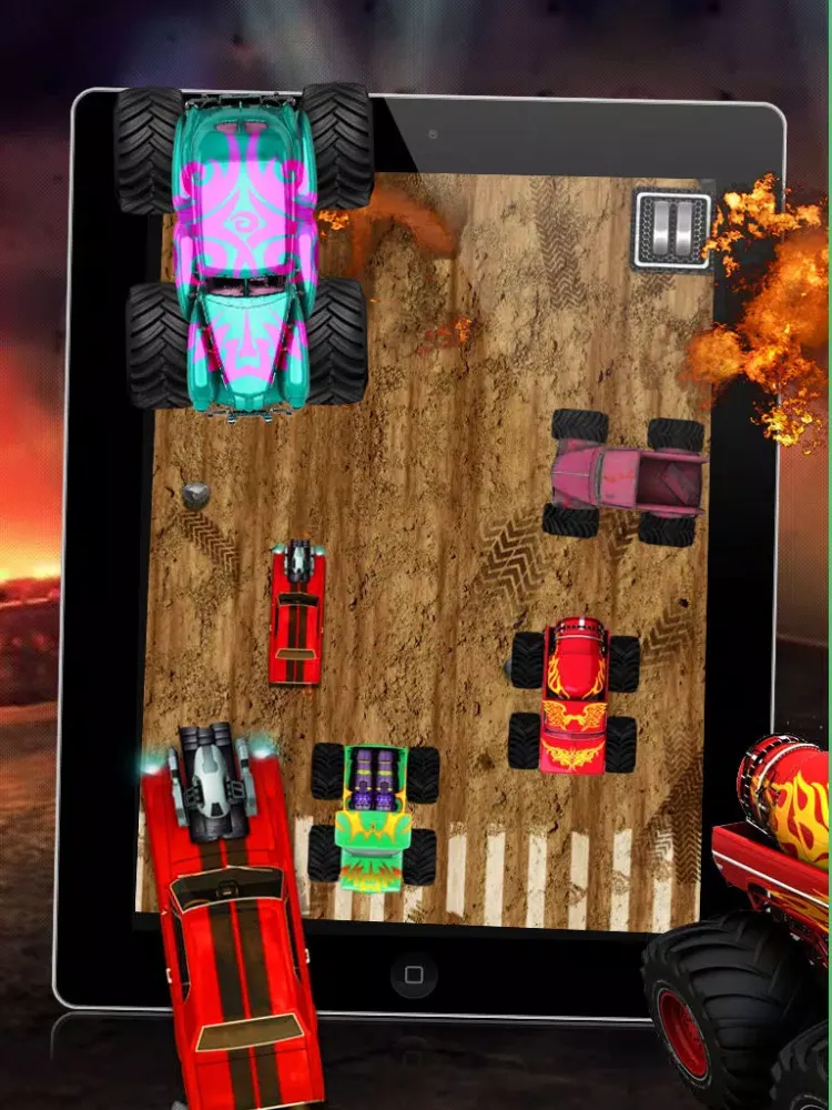 Tangkapan skrin Monster Truck Furious Revenge - A Fast Truck Racing Game! iPad 