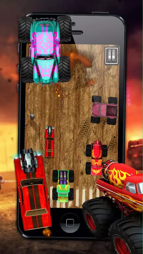 Tangkapan skrin Monster Truck Furious Revenge - A Fast Truck Racing Game!
