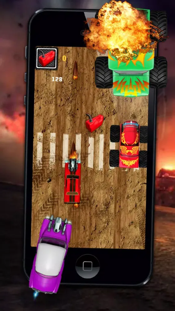 Tangkapan skrin Monster Truck Furious Revenge - A Fast Truck Racing Game!