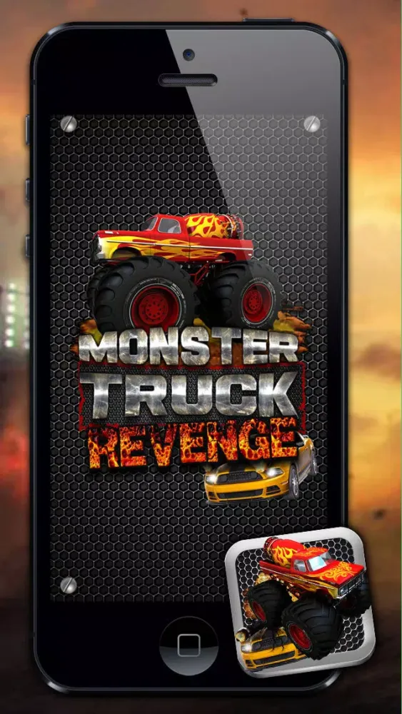 Tangkapan skrin Monster Truck Furious Revenge - A Fast Truck Racing Game!