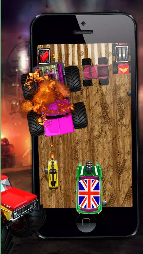 Tangkapan skrin Monster Truck Furious Revenge - A Fast Truck Racing Game!