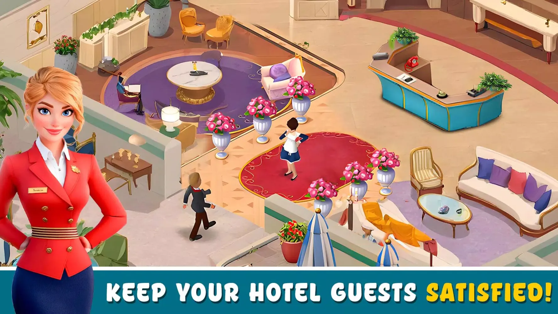 Tangkapan layar Hotel games: idle hotel tycoon