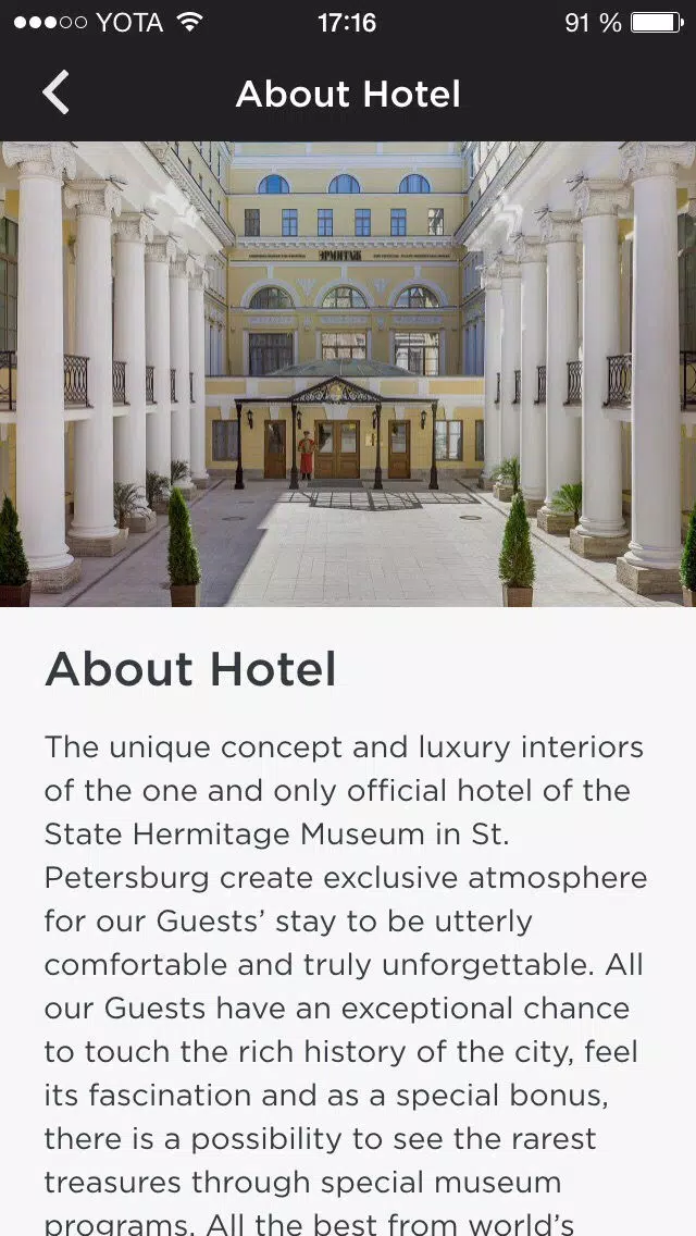 Tangkapan layar The State Hermitage Museum Official Hotel