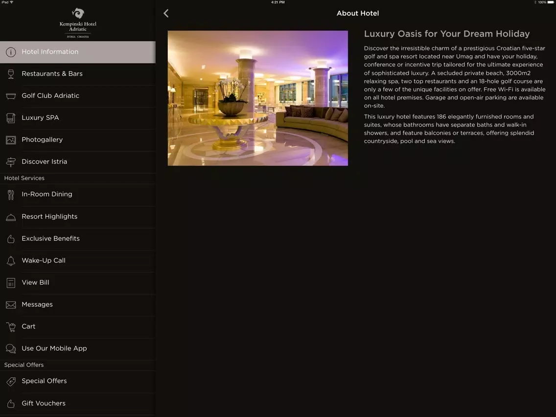 صور Kempinski Hotel Adriatic Istria Croatia iPad 
