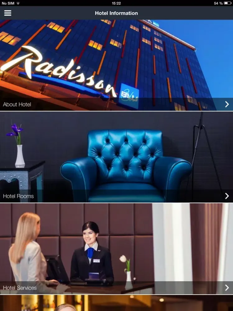 Capturas de pantalla de Radisson Blu Chelyabinsk iPad 
