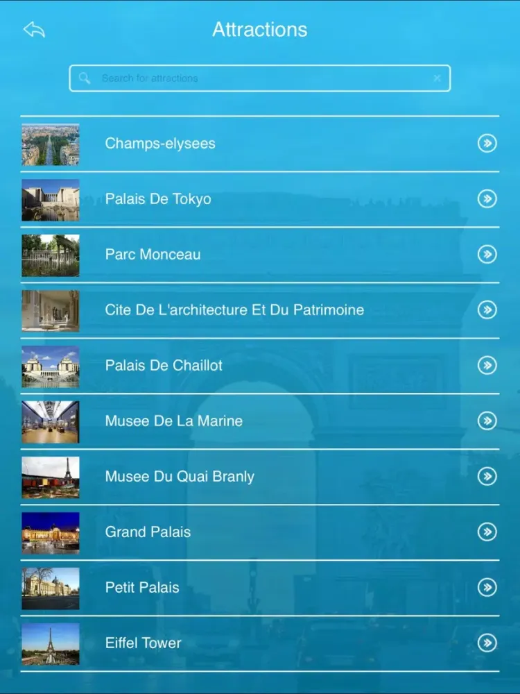 Zrzuty ekranu Arc de Triomphe iPad 