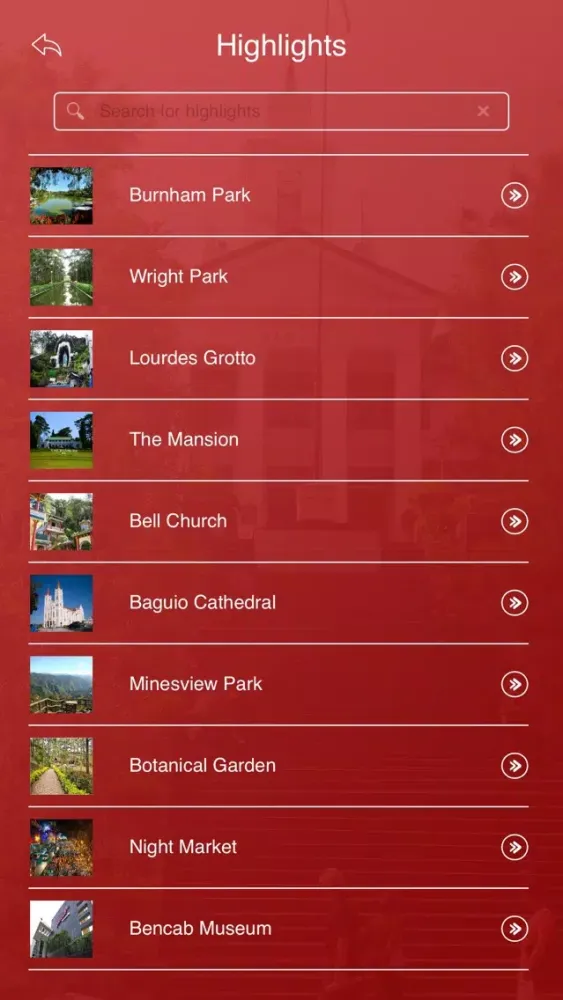 Baguio Travel Guide Screenshots