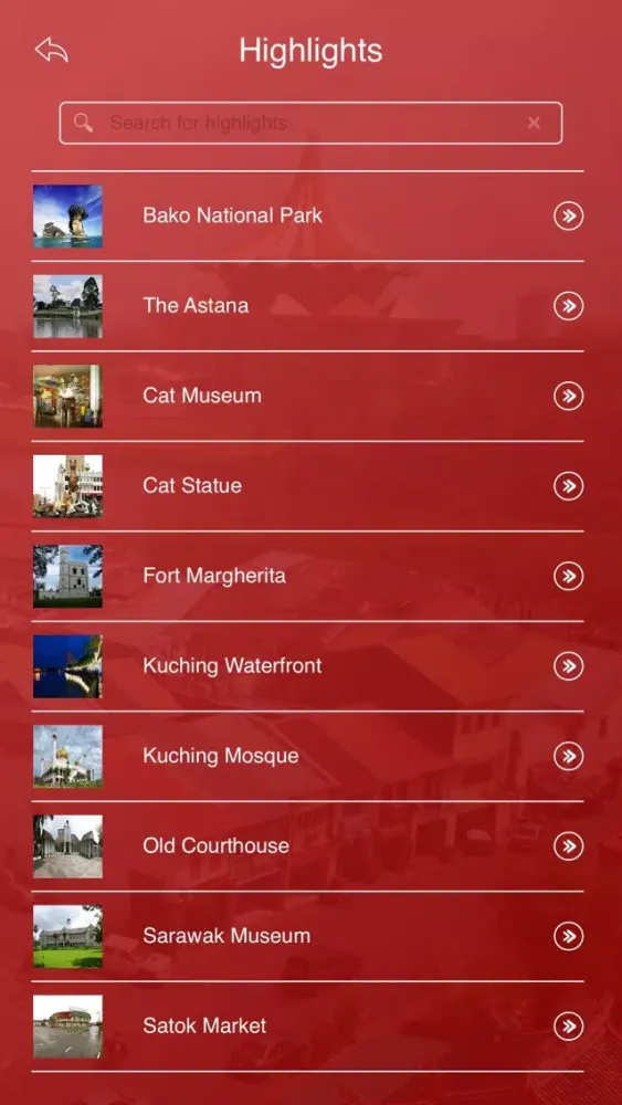 Captures d'écran de Kuching Travel Guide