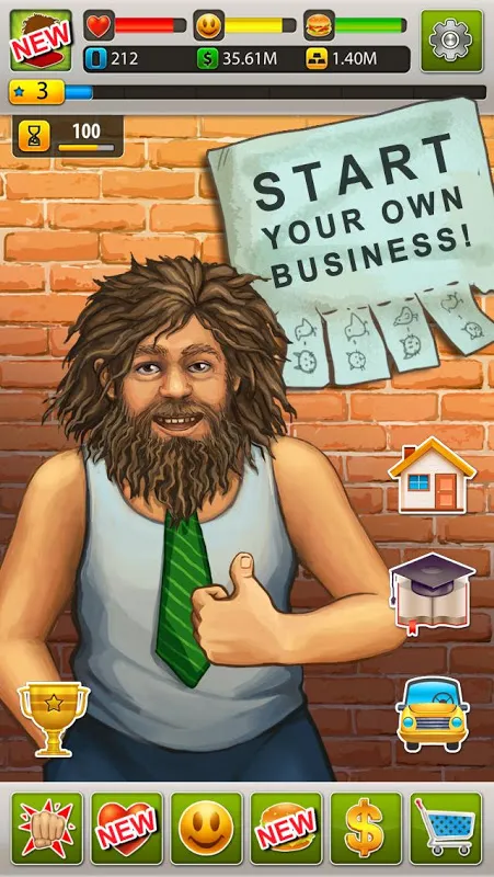 Hobo World - life simulator स्क्रीनशॉट