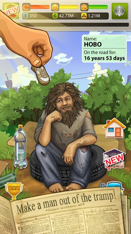 Hobo World - life simulator स्क्रीनशॉट