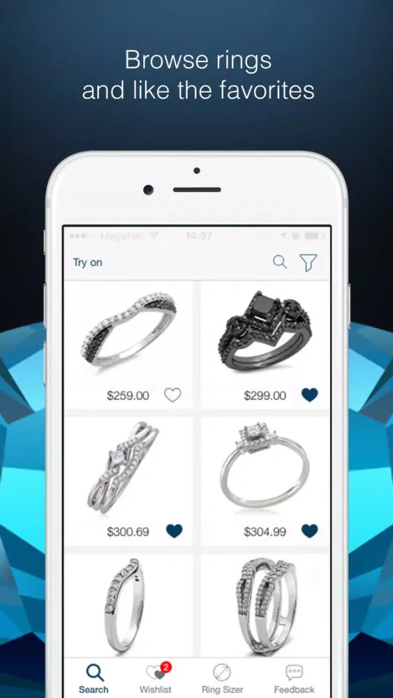 Скриншоты Shop4Rings-find and virtually try on best jewelry!