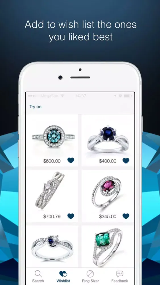 Скриншоты Shop4Rings-find and virtually try on best jewelry!