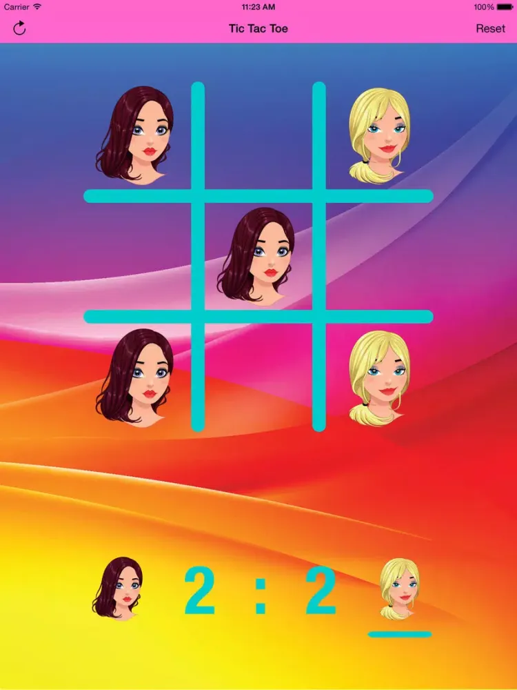 Tangkapan layar Girls in Tic Tac Toe iPad 