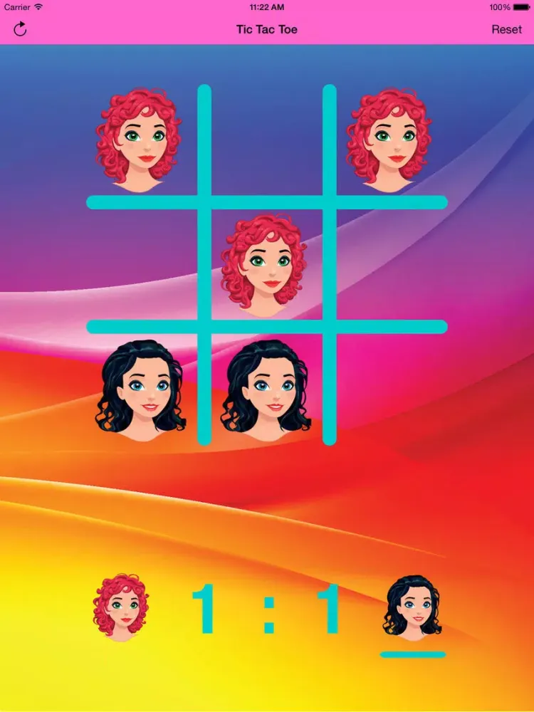 Tangkapan layar Girls in Tic Tac Toe iPad 