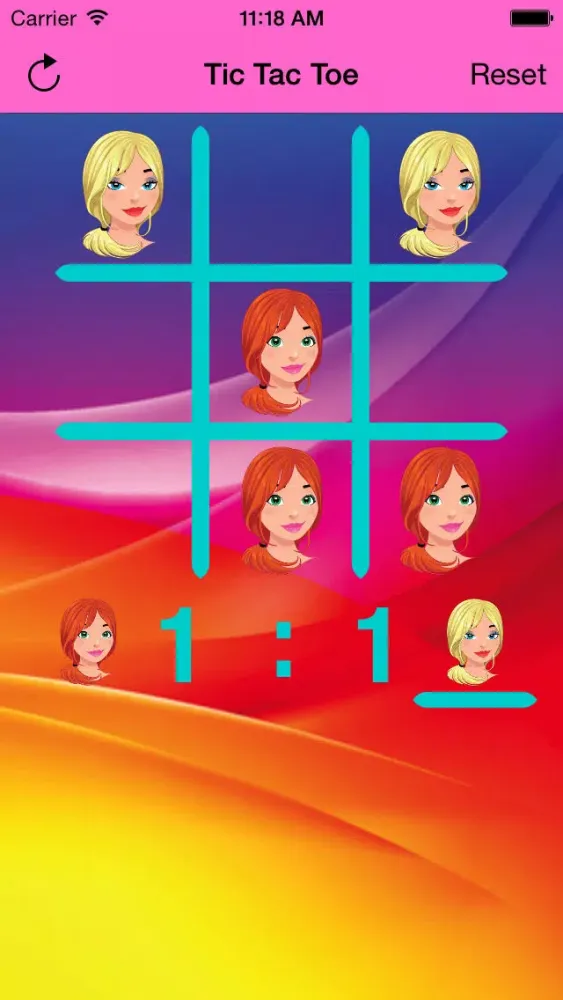 Tangkapan layar Girls in Tic Tac Toe