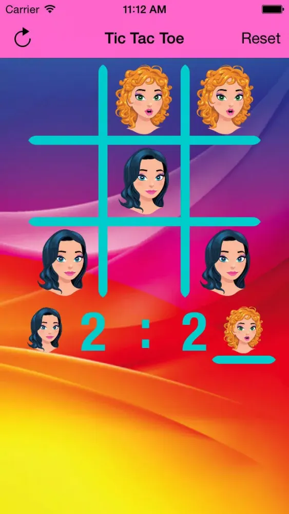 Tangkapan layar Girls in Tic Tac Toe