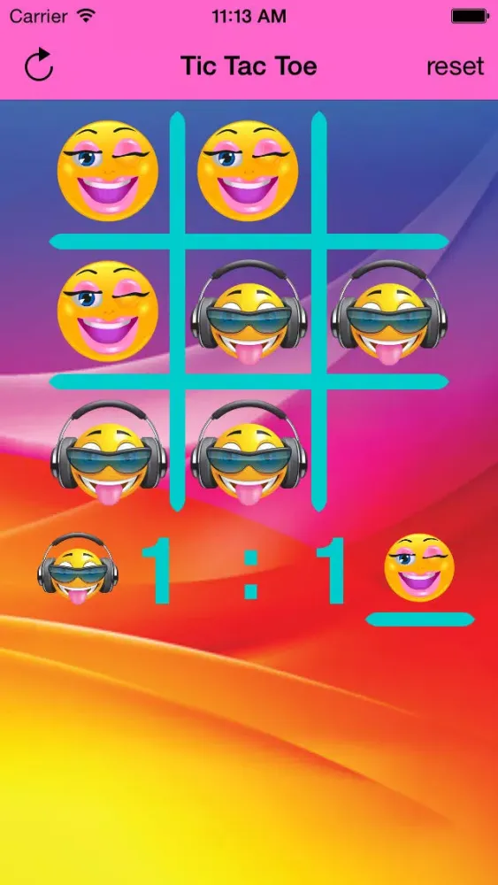 Zrzuty ekranu Smileys in Tic Tac Toe