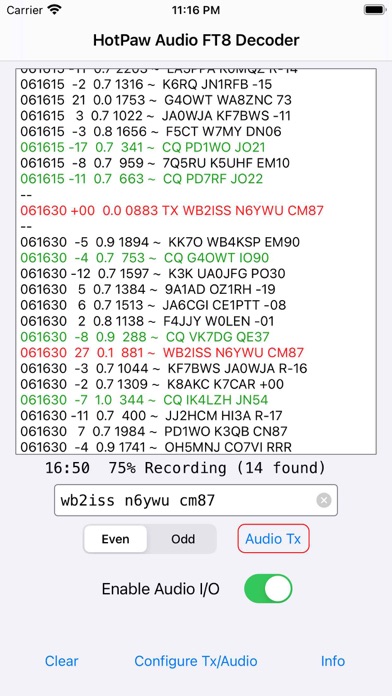 FT8 Decoder Ekran Görüntüleri