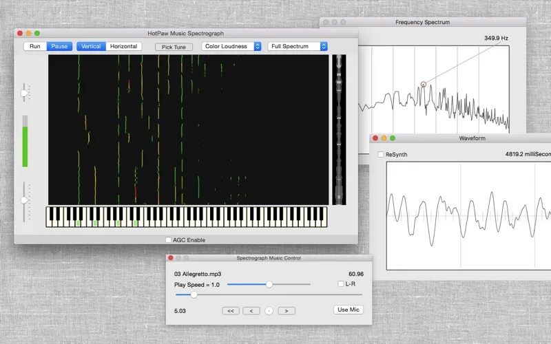 Zrzuty ekranu Music Spectrograph