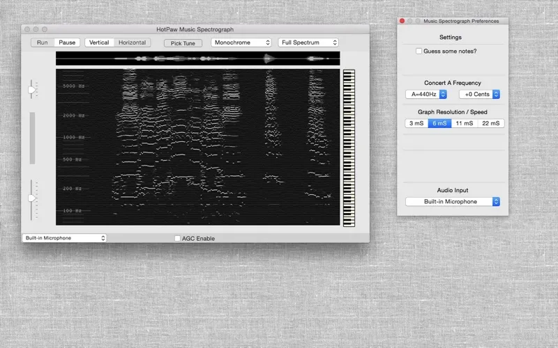 Zrzuty ekranu Music Spectrograph